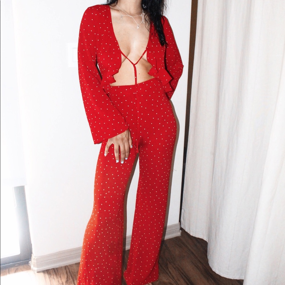 Forever 21 Polka dot red jumper